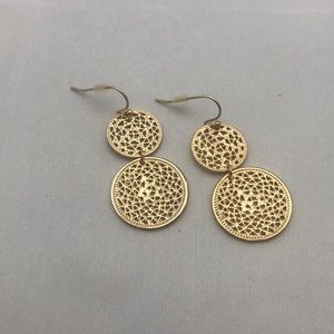 Gold metal earrings